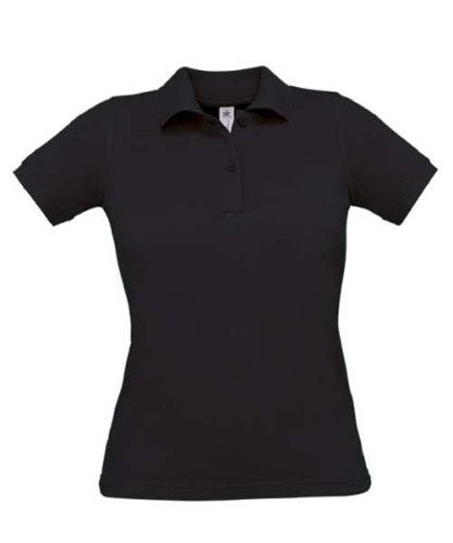 POLOSHIRT DAMEN SCHWARZ, schwarz