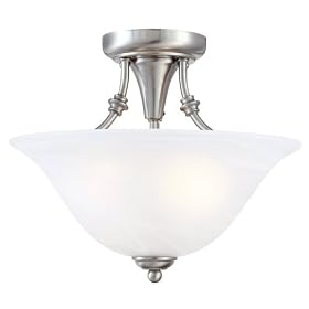 Hardware House 544676 Bristol 13-Inch by 11-Inch Ceiling Lighting Fixture Brushed Nickel by Hardware House