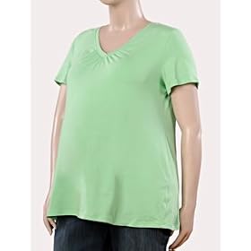 Motherhood Maternity: Plus Size Short Sleeve V-neck Maternity T Shirt