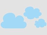 Wandtattoo Wolken Wandsticker 3 Stück! -gold_91