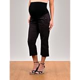 A Pea in the Pod Collection: Secret Fit Belly(tm) Twill Pork Chop Pockets Maternity Crop Pants