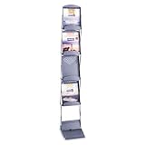 Safco Products Ready-Set-Go! Double Sided Folding Literature Display, Gray (4132GR)