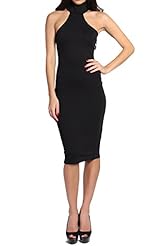 Short Sleeves Sleeveless Turtleneck Nylon/Rayon/Spandex Fitted Keyhole Stretchy Bodycon Dress/Midi Dress 