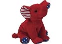 Ty Beanie Babies Righty Patriotic Elephant in Red