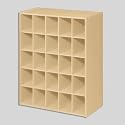 25 Pair Stackable Shoe Storage- Maple