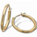 14K Yellow Gold Oval Hoop Earrings (Pair) - 20.25X16.75 mm