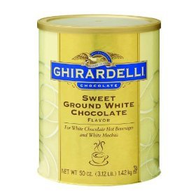 Ghirardelli Chocolate Sweet Ground White Chocolate Flavor, 3.12-Pound Can