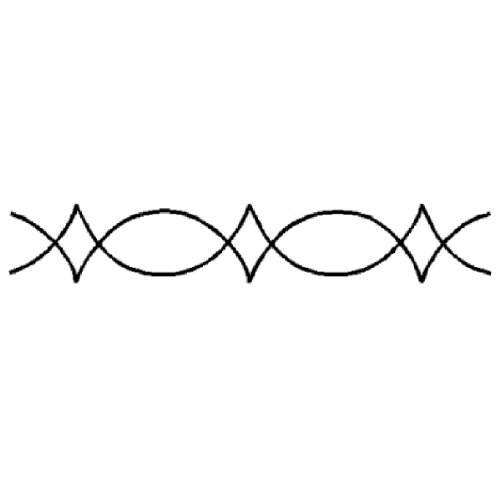 Quilting Creations Slim Dart Quilt Stencil, 1-1/4