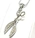 Trendy 3d Hairdressers Scissors Charm Necklace with Crystals Silver Tone Scissors Mov...