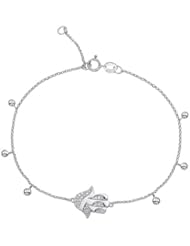 Vcitoria Kay 1/8ct White Diamond Hamsa Bracelet in 14k White, Yellow, or Rose Gold (J-K, I2-I3)