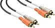 Hosa CRA201G - 1 Meter (3.3' Dual RCA-RCA Gold Cable)