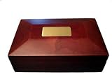 Personalized Cherry Finish Wood Jewelry Box with Free Engraving & Shipping