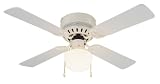 Design House 157958 Millbridge Hugger Ceiling Fan, 42-Inch, White
