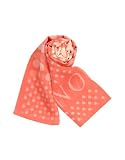 Valentino Signature Dot Printed Silk Long Scarf Pink