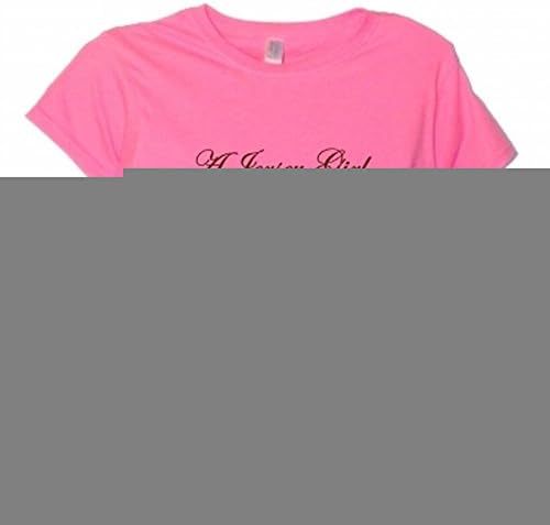 FDT Womens Lady SS T-Shirt-A Jersey Girl knows How to have Fun-Pink XL