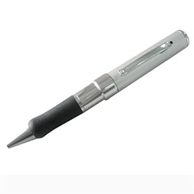 Spy Nanny Pen Cam (4GB USB Drive + Pinhole Camera + Voice Recorder + USB Car Charger + AA Emergency USB Charger) - SILVER