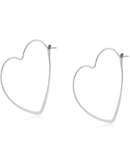 Melissa Joy Manning Sterling Silver Heart Hoop Earrings