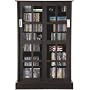 Atlantic 22135382 Windowpane 584 CD/196 DVD/BluRay/Games Wood Cabinet with Sliding Glass Doors (Espresso)