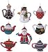 Tea Pots Ornaments Felt Appl. K-5''x5'' Set Of 8