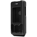 PCMICROSTORE Brand Sony Ericsson W580 W580i S500 Black Rubberize Snap-On Case Cover with Removable Swivel Belt Clip