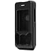 PCMICROSTORE Brand Sony Ericsson W580 W580i S500 Black Rubberize Snap-On Case Cover with Removable Swivel Belt Clip
