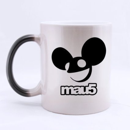 Deadmau5 DJ Mouse Head Logo Custom Morphing Coffee Mug Tea Cup 11 OZ Office Home Cup (Printed on two sides)