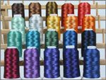 20 Cone Set Polyester Embroidery Thread - Royal Colors