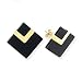 14k Gold & Black Onyx Square Post Earrings
