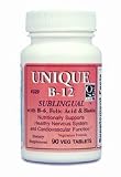 Unique B-12 Sublingual B Vitamins 90 vegi caps