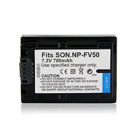 7.2V 700mAh Lithium Battery for Sony NP-FV50 Digital Camera (Black) + Worldwide free shiping