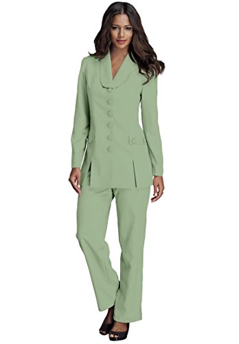 Roamans Women's Plus Size 10-Button Pantsuit
