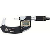 Mitutoyo QuantuMike Coolant Proof LCD Micrometer, IP65, Ratchet Thimble, Inch/Metric