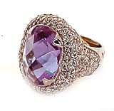 Charles Winston Large CZ and Sterling Ring