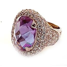 Charles Winston Large CZ and Sterling Ring