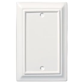 Liberty Hardware 126339 Wood Architectural Single Blank Wall Plate, White