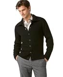Calvin Klein Long Sleeve Rib Extrafine Wool Cardigan