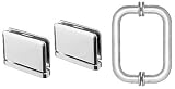 CRL Chrome Prima Shower Pull and Hinge Set