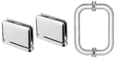 CRL Chrome Prima Shower Pull and Hinge Set