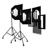 Photoflex Starlite 2 Light Kit, with 2 1000 watt Starlites, 2-Connectors, 2-Med Silverdomes, 2-10.8' Lightstands.