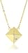 MiMi by Sorrelli Gold-Tone Crystal Accent Square Pendant Necklace
