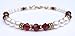 Garnet Gold Filled Swarovski Crystal Beaded Pearl title=