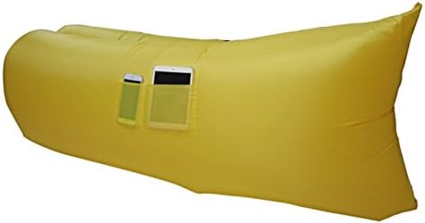 Infinity Lifestyle - Great Indoor/Outdoor Inflatable Waterproof Lounger Lazy Air Bag. Suitable for Summer, Winter anytime Camping, Party, Relax (Yellow)