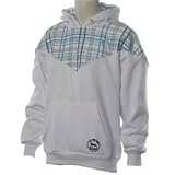 Lonsdale Check Hoody Junior White 13 Yrs