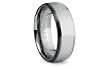 Tungsten Carbide Ring High Polish with Beveled Black edges 8mm