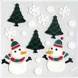 Snowmen Christmas Gel Window Sticker