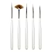 Nail Art Sable Brush Set - 5 Piece