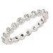0.5ct Diamond 14k White Gold Eternity Wedding Anniversary Band Ring in Bezel Setting (VS Clarity, F Color)