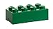 Room Copenhagen LEGO Lunch Box, 7.8” x 3.9” x 2.9”, Dark Green