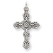 Sterling Silver Antiqued Cross Pendant