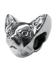 Genuine Zable (TM) Product. 925 Sterling Silver Chihuahua Bead Charm. 100% Satisfaction Guaranteed.